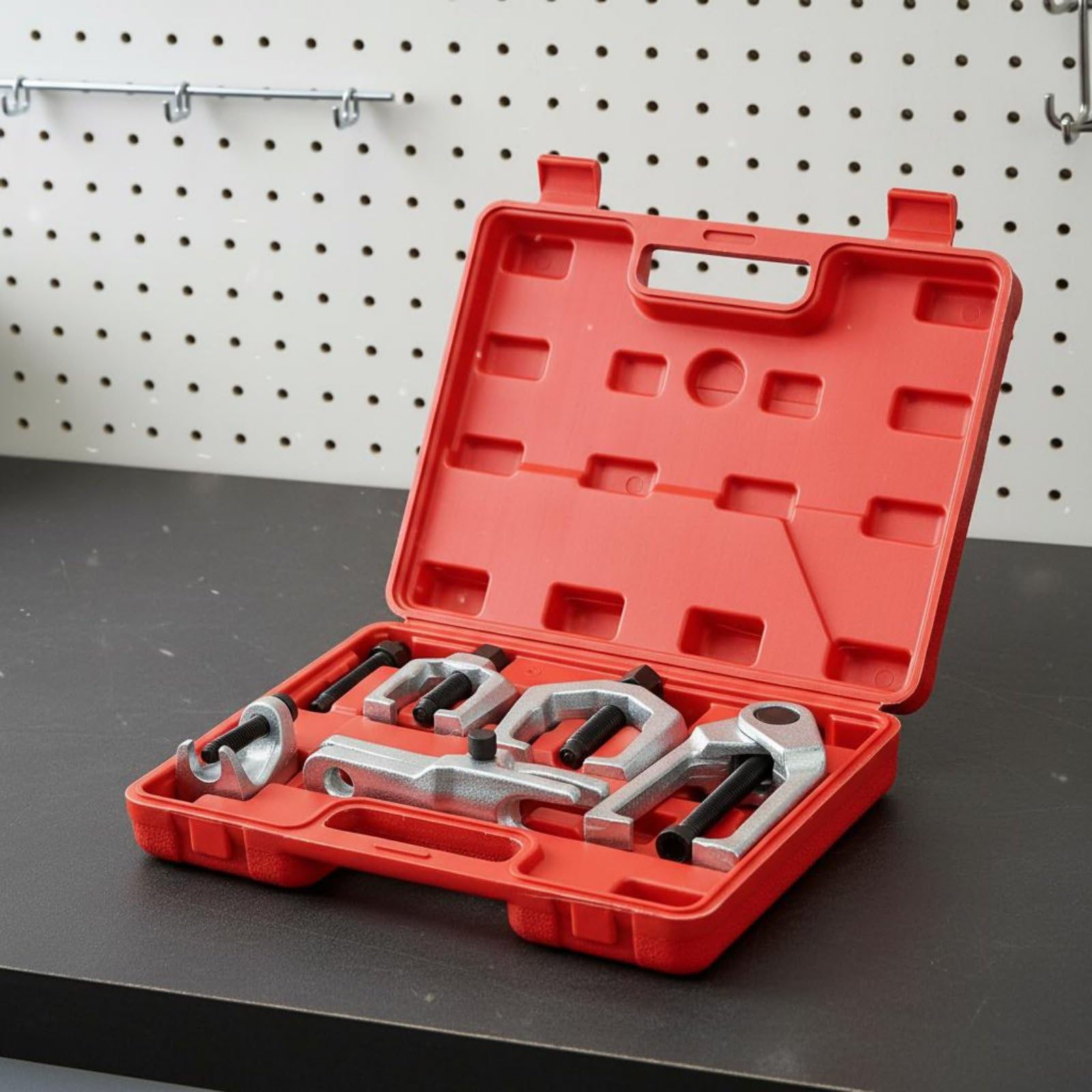 5 Pezzi Estrattore Snodo Sferico Kit Attrezzi Smontaggio Tirante Sterzo Braccio Pitman Separatore Giunti Multimisura Acciaio al Carbonio Resistente