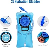Vista 7 de Zavothy Hydration Backpack with 2L Hydration Bladder Water Backpack for Hiking Hydration Pack for Running Cycling Hiking