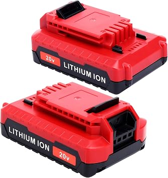 Lasica 2Pack Compatible with Porter Cable 3.0Ah 20V Battery, Replacement for Porter-Cable 20-Volt Battery PCC681L PCCK6118 PCCK647LB PCC685LP PCC682L PCC680L 20Volt MAX Cordless Tool Battery Packs