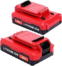 Lasica 2Pack Compatible with Porter Cable 3.0Ah 20V Battery, Replacement for Porter-Cable 20-Volt Battery PCC681L PCCK6118 PCCK647LB PCC685LP PCC682L PCC680L 20Volt MAX Cordless Tool Battery Packs