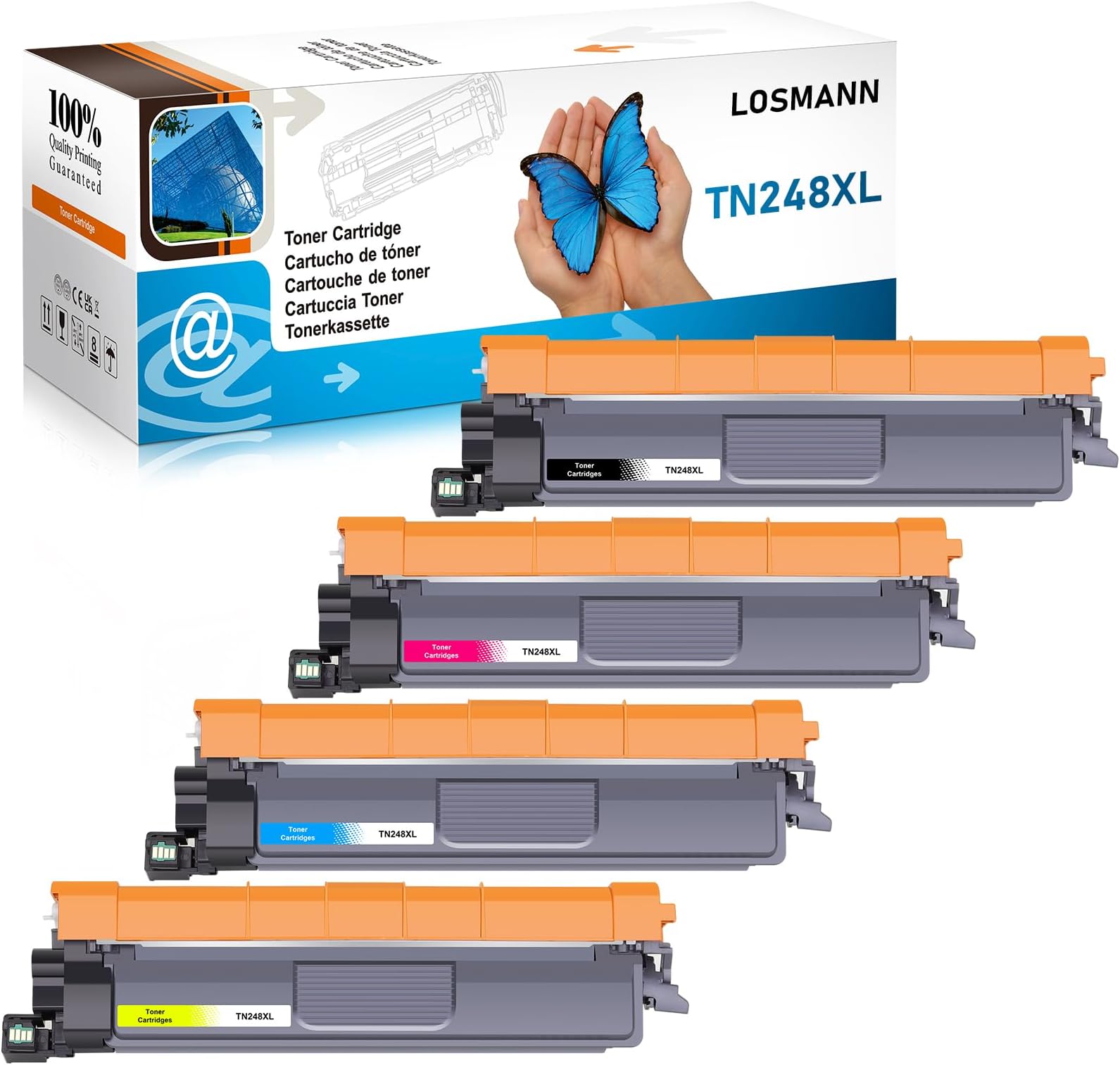 LOSMANN TN248XL Toner Compatible with Brother TN-248M for Brother DCP-L3515CDW MFC-L3760CDW HL-L3215CW DCP-L3520CDW DCP-L3560CDW MFC-L8390CDW HL-L3240CDW MFC-L3740CDW HL-L3220CW (Magenta