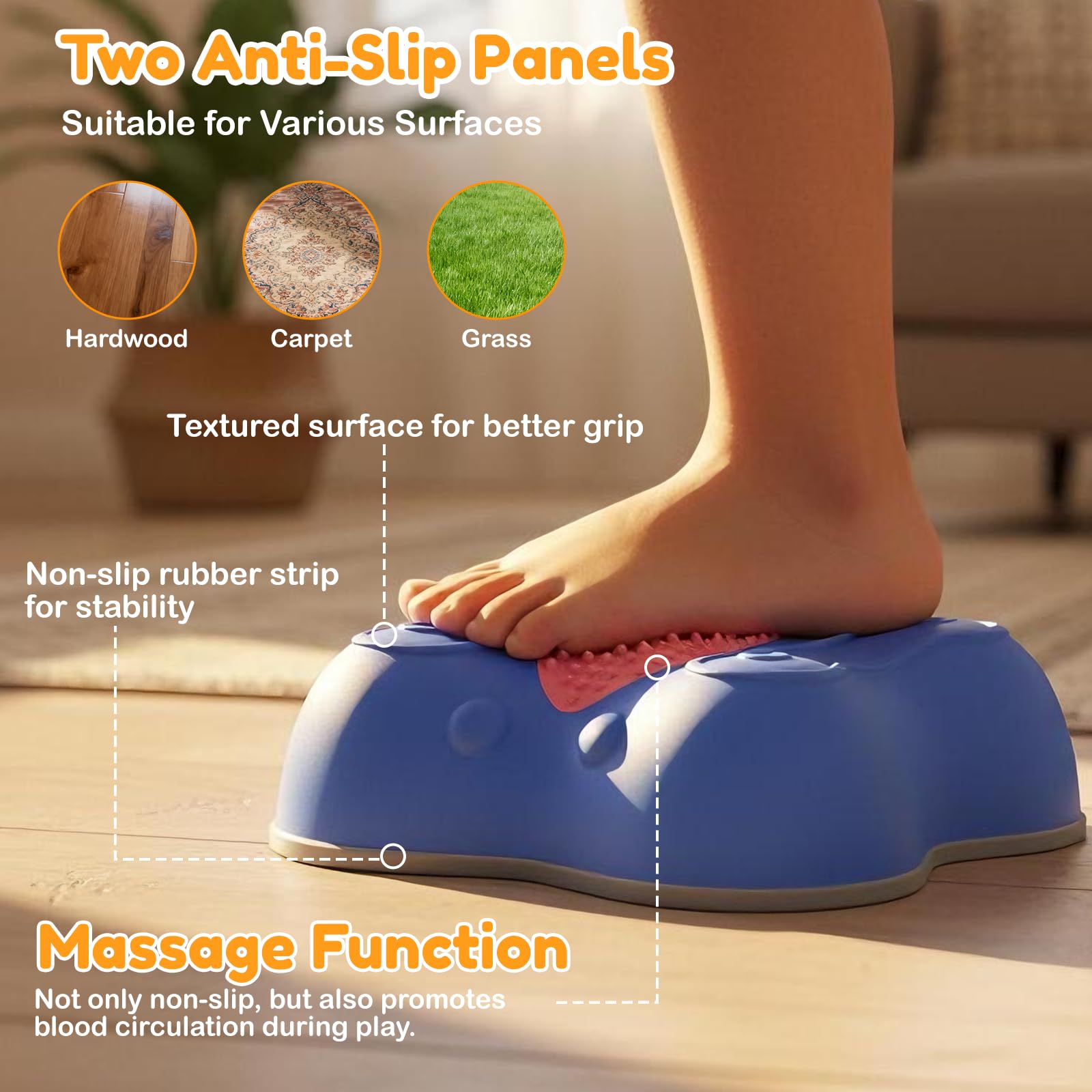 balance board bambini，6pcs impilabili con superfici testurizzate sensoriali,pietre sensoriali colorate a forma di farfalla Attrezzatura da gioco antiscivolo per esterni per bambini piccoli