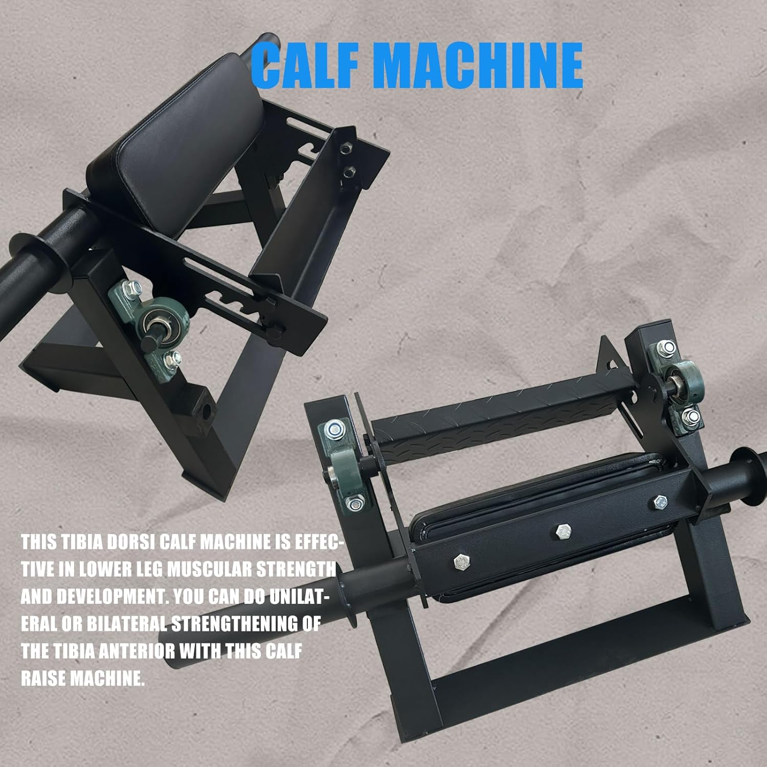 Adjustable Tibia Dorsi Calf Machine, Calf Raise Machine for Leg Stretching, Tibialis Trainer, Strength Training Leg Equipment, Fit 2 Inches Weight Plates