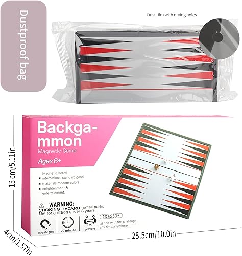Miniatura 4 de Andux Juego de mesa portátil de backgammon magnético plegable CXSLQ-01 (M)
