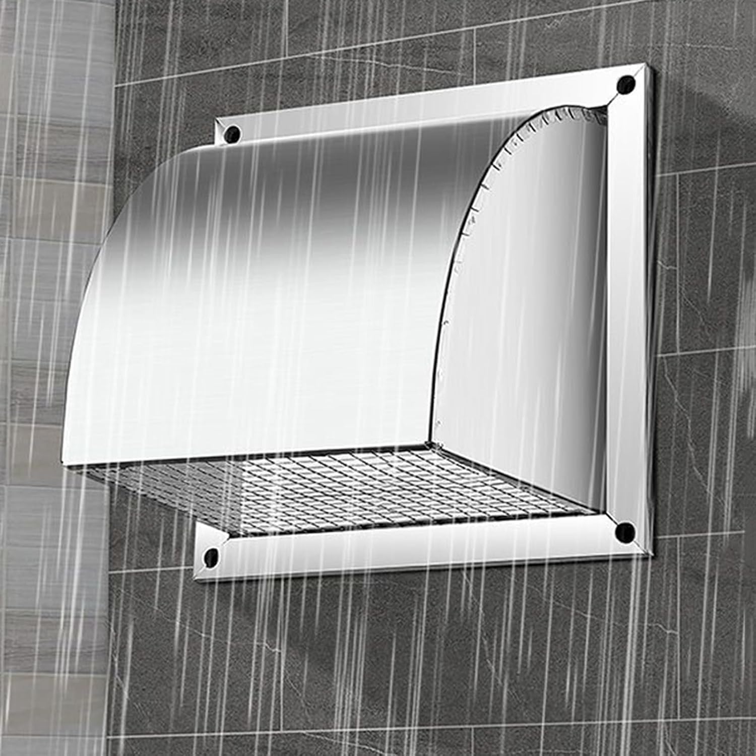 JvFbjLF Square Stainless Steel Vent Thickened Material With Protective Mesh Suitable For Outdoor Use(20 inch)