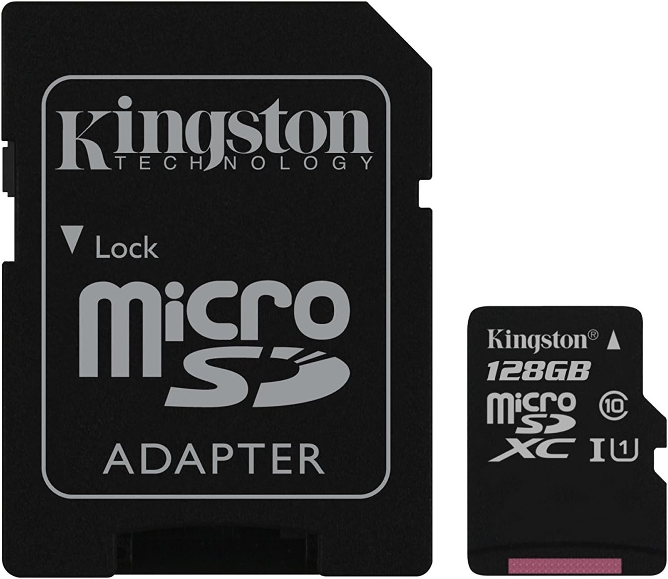 Technology SDC10G2/128GB 128 GB UHS Class 1/Class10 Flash Memory Card (microSDXC to SD Adapter Included), Black