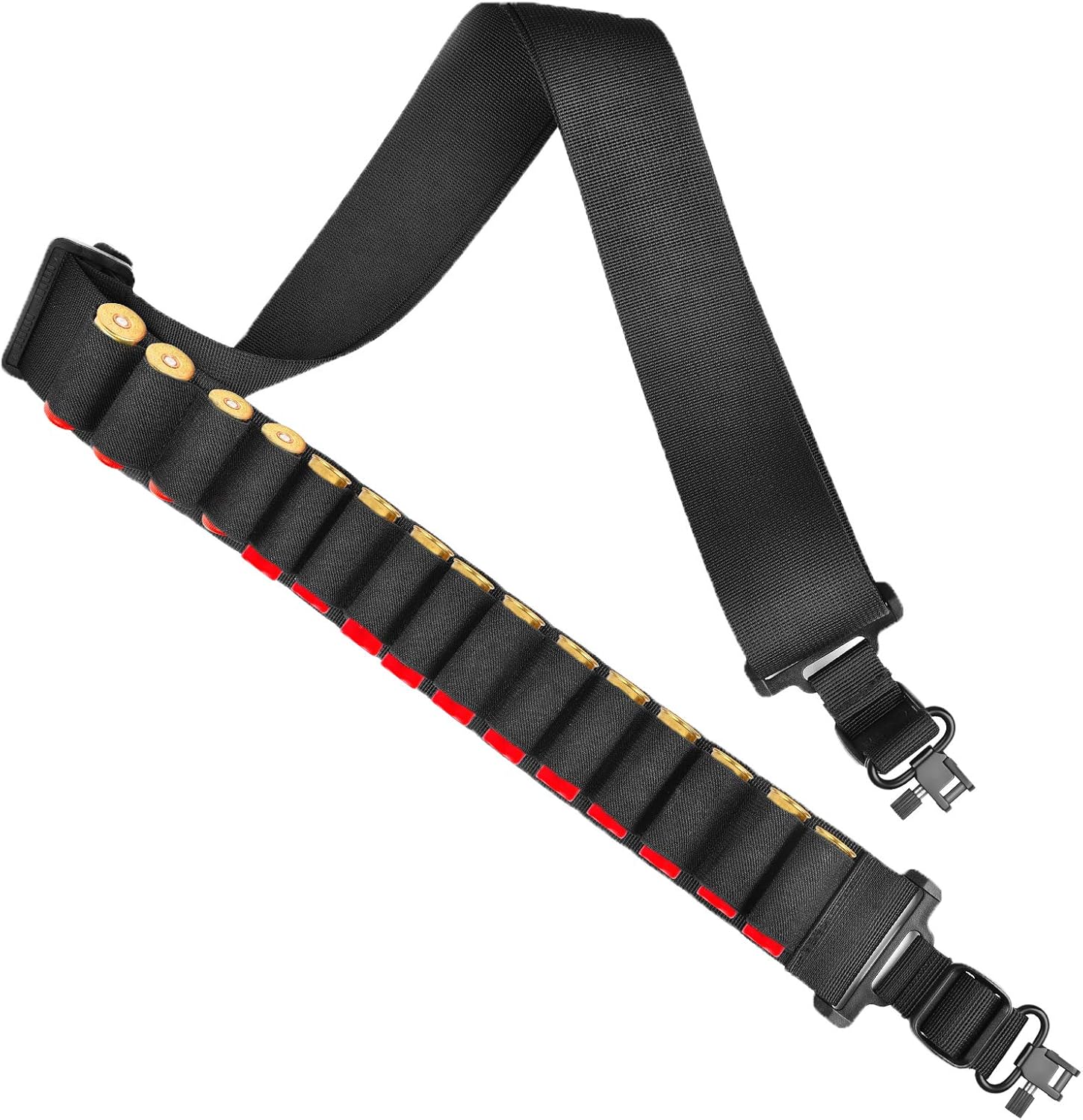 CVLIFE Shotgun Ammo Sling Adjustable 2 Point Rifle Sling Holds 15 Shells : Sports & Outdoors