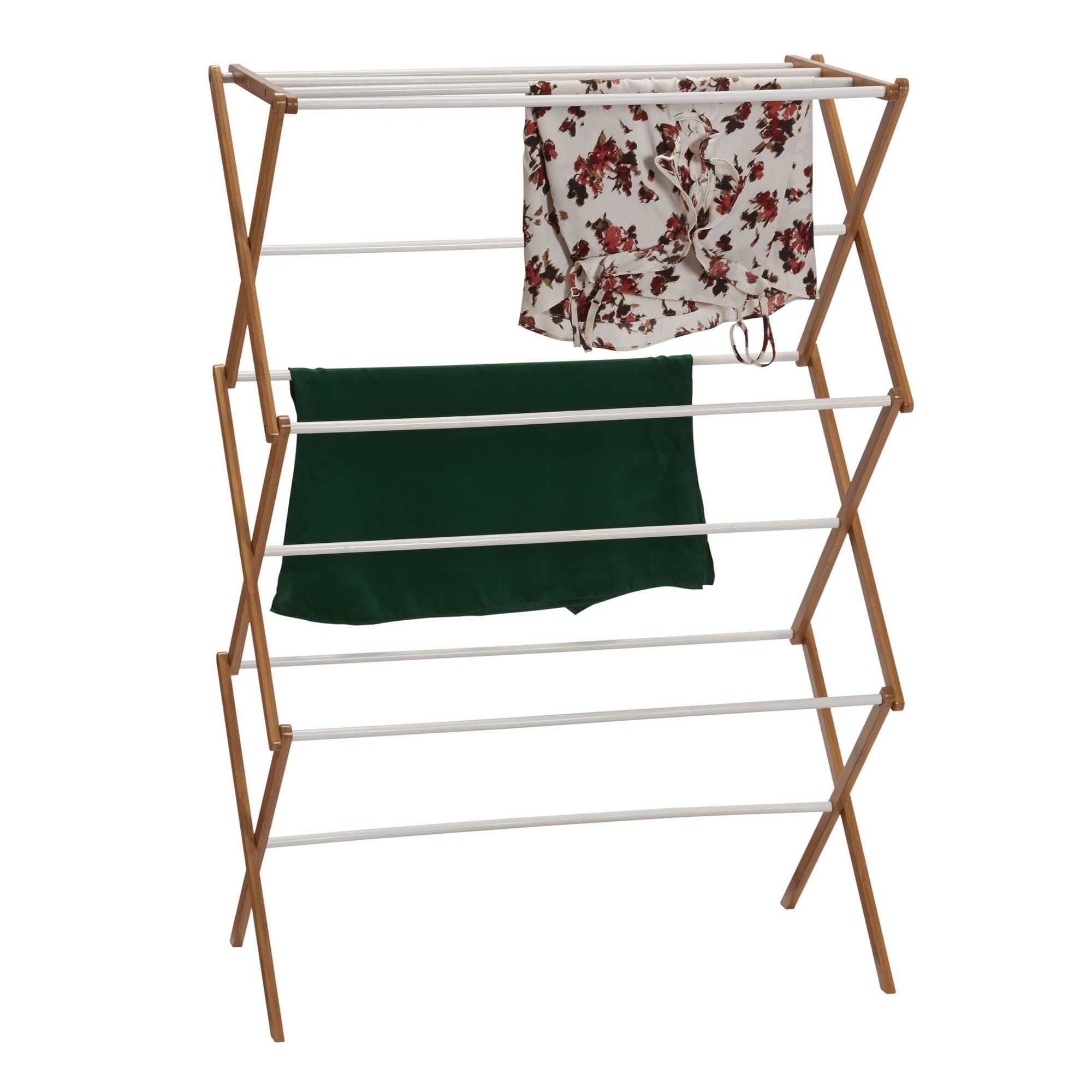 Household Essentials Tendedero Plegable de bambú para Ropa