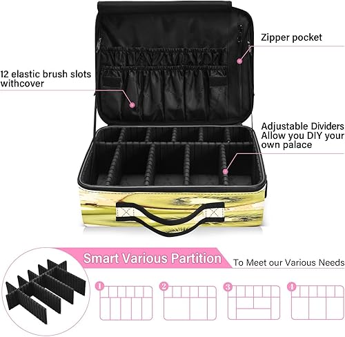 Miniatura 4 de Zathe Kiwi Green Fruit bolsa de cosméticos de viaje de gran capacidad, bolsa de aseo de viaje, bolsa de organizador de maquillaje, maquillaje de