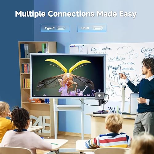 Miniatura 2 de LP043H Microscopio de monedas de 4.3 pulgadas con HDMI, Leipan 1000X LCD Microscopio digital para adultos, lupa de monedas 1080P para tomar