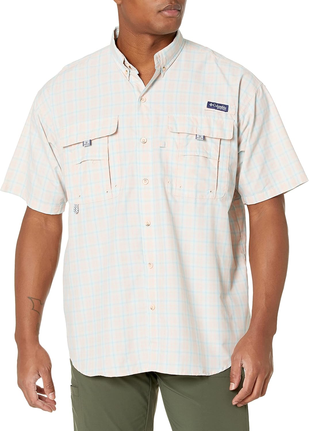 Columbia Men's PFG Super Bahama Short Sleeve Shirt, Breathable, UV