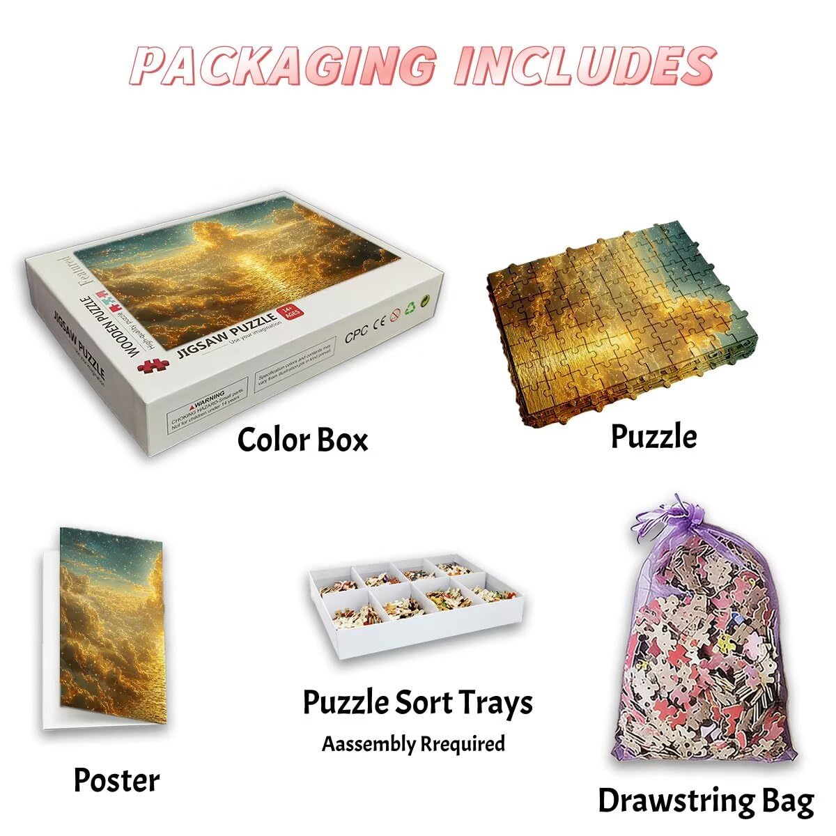 Puzzle 5000 Pezzi Sogno, Puzzle Nuvola per Adulti, Puzzles in Legno Intrattenimento Creativo, Divertimento, Puzzles Educativi Classici con Confezione di Alta Qualità Idea Regalo Donna Decor Casa -2978