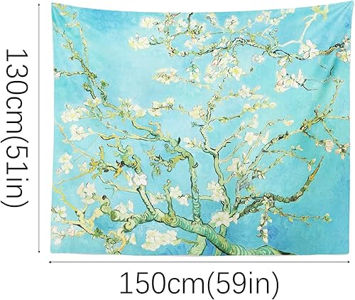 Miniatura 2 de Berkin Arts Vincent Van Gogh - Tapiz decorativo para colgar en la pared, tela de poliéster de alta calidad, maximalismo, árbol de hojas verde