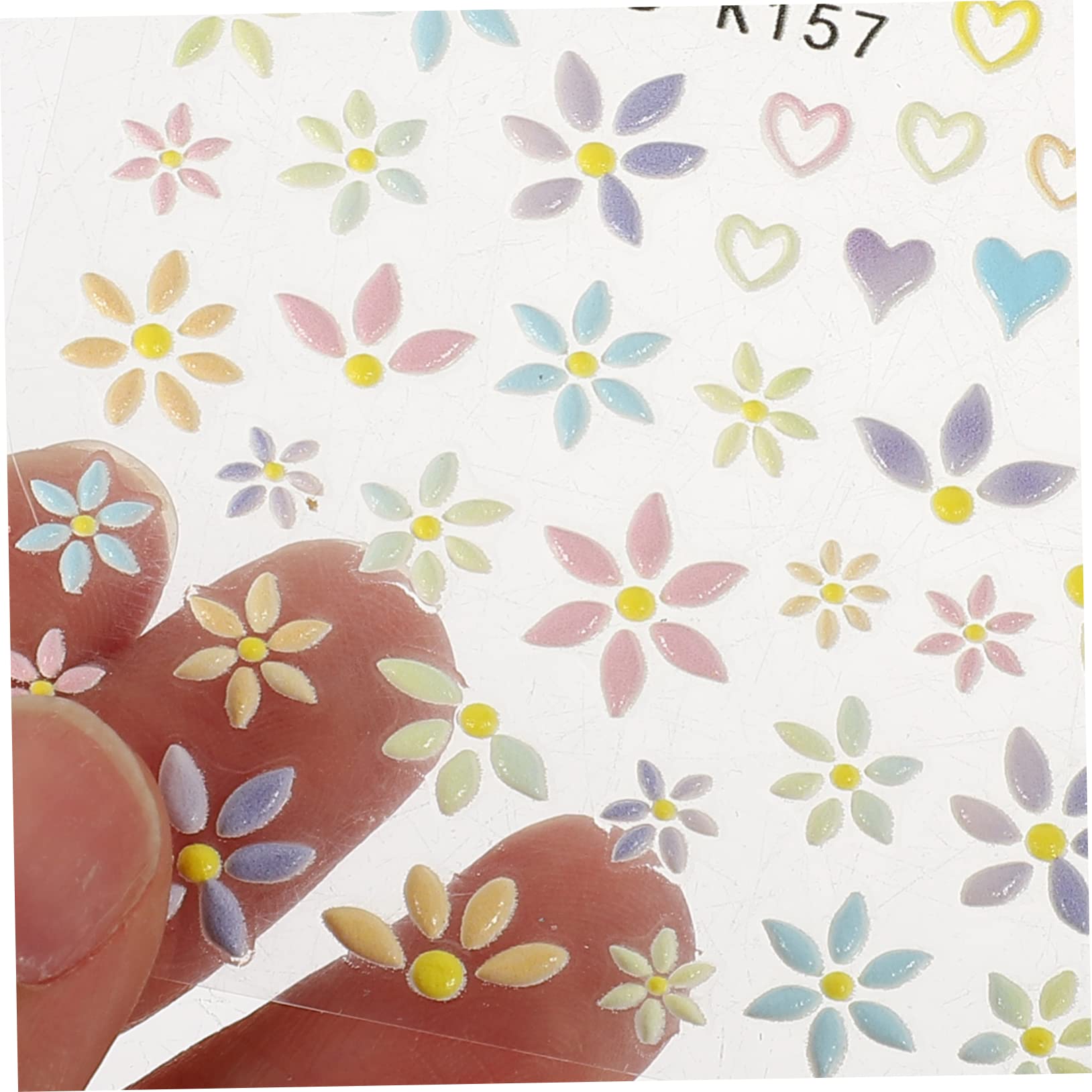 4 Set Adesivi Per Unghie Embossed Decorazioni Nail Art Facili Applicare Per Feste E Speciali Rimovibili E Resistenti Adatti Per Domestico E Salone 3 Pezzi*4