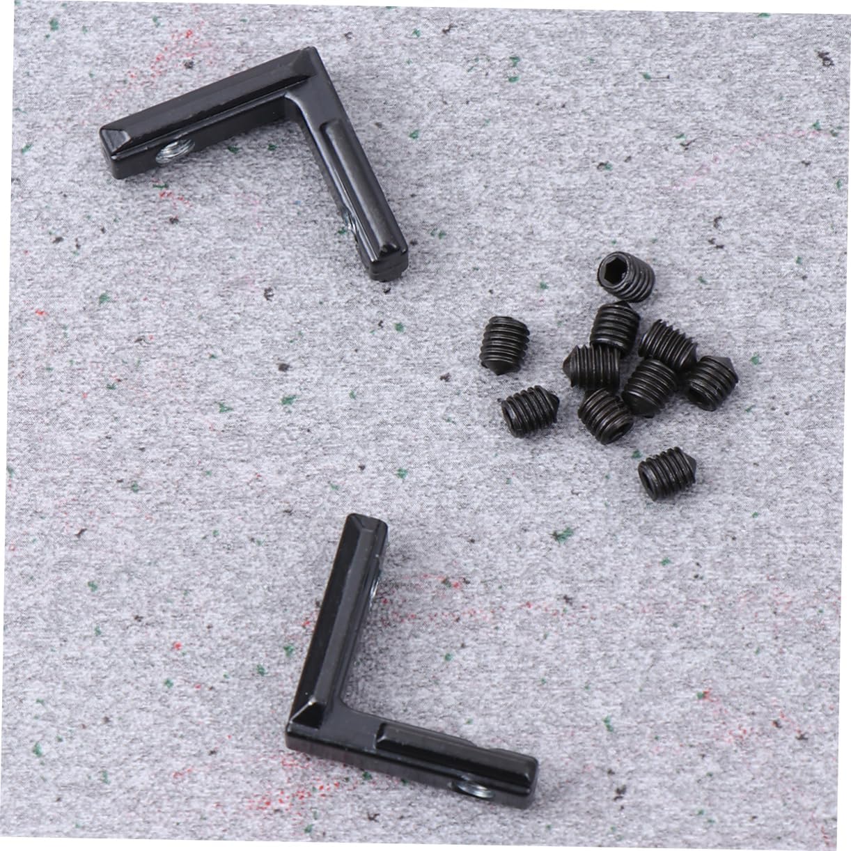 Black Aluminum Alloy T Slot L Shape Connector 20pcs Bracket