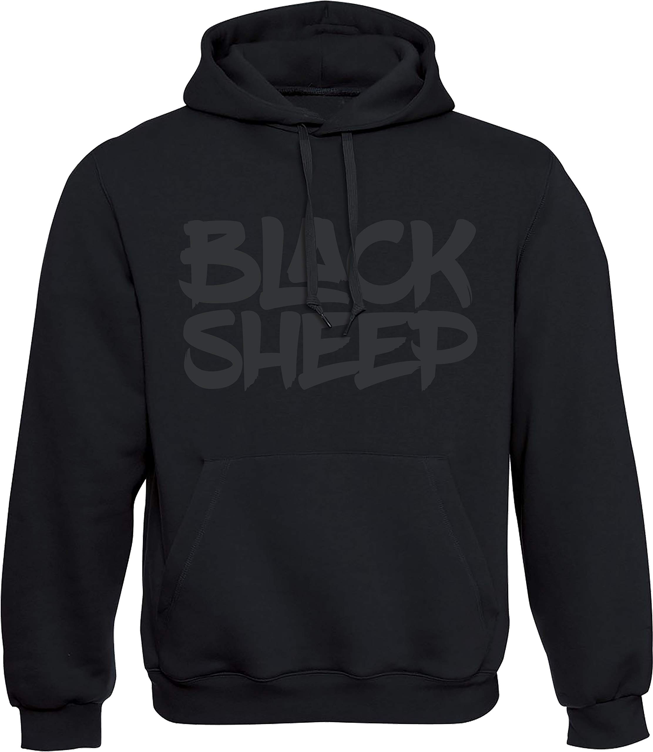 Sudadera con Capucha: Black Sheep - Oveja Negra - Regalo-s Hombre y Mujer - Sweat-Shirt Hoodie Hip Hop Rap - Gángster - Biker Auto Coche Moto Deporte - MMA Combate - USA -Cárcel
