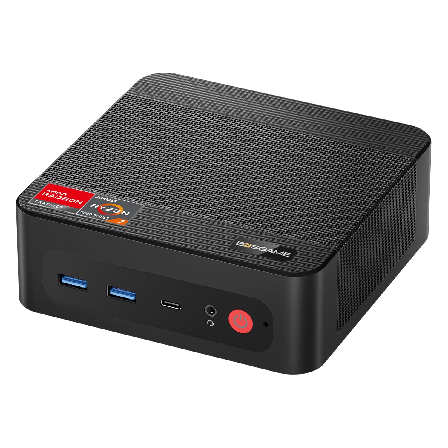 BOSGAME P1 Mini PC, AMD Ryzen 7 5700U (hasta 4.3GHz, 8C/16T), Mini Ordenador DDR4 32GB RAM 512GB NVMe SSD,Mini Gaming PC Soporte Dual HDMI & TypeC...