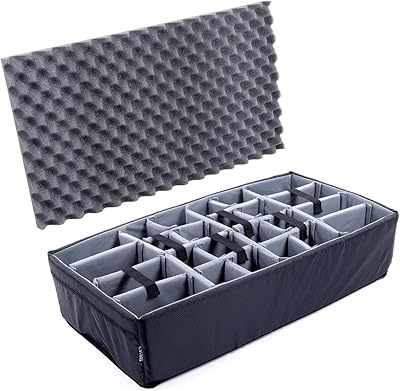 Pelican Color Case Pelican 1615 Grey Padded Divider Set & lid Foam.