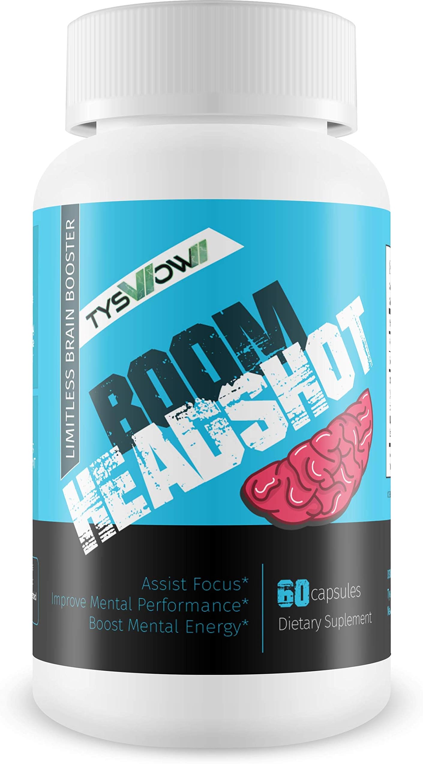 Limitless Brain Booster - Boom Headshot - Improve Your Game - L-Carnitine - Cranial Mastermind Pills - Focus & Intelligence Rx Free Pills - Support and Boost Your IQ Genex & Reaction time