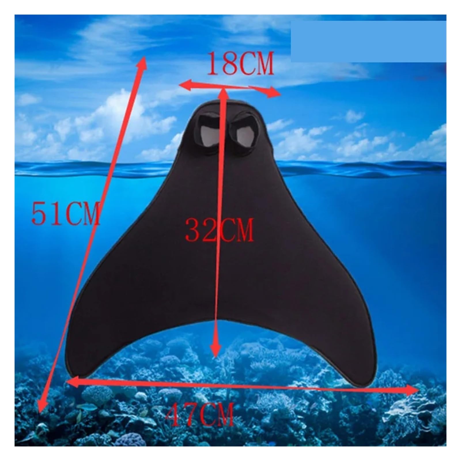 1 Uds. Aletas de Cola Sirena for natación, Aletas for Buceo, Accesorios Entrenamiento