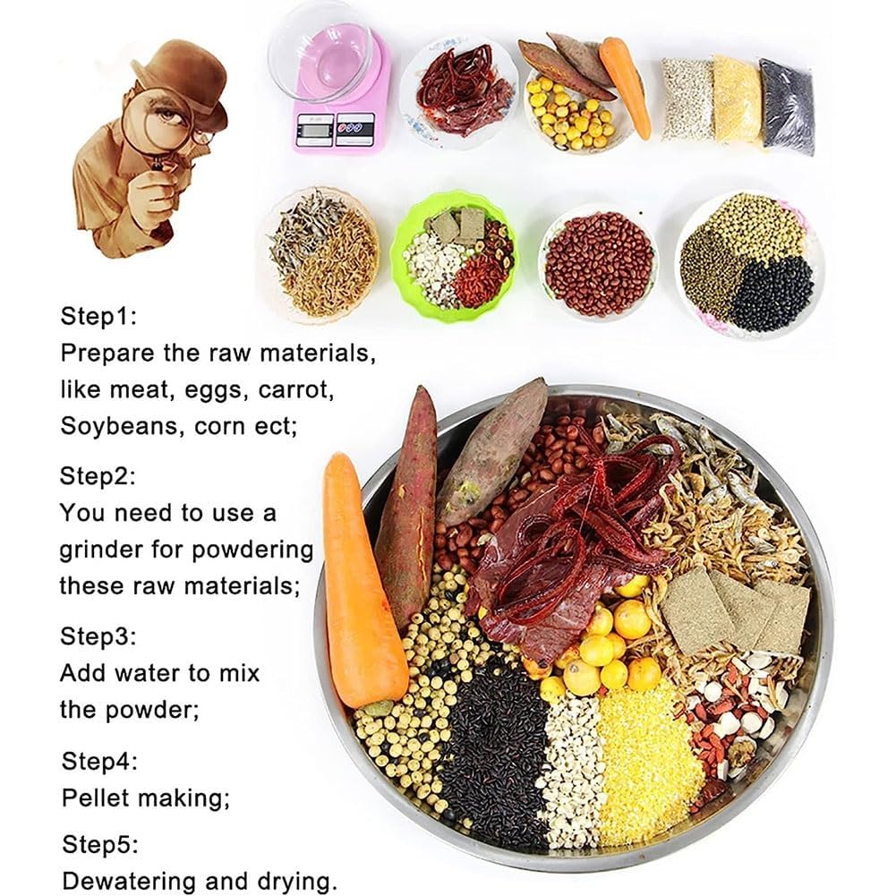 Haushalt Haustier Hund Katze Futter Maker, Vögel Angeln Köder Granulator Pelleter, manuelle Tierfutter Pellet Maschine, Haushalt Lebensmittel Pellet Prozessor für kleine Katze, Gog und Kaninchen