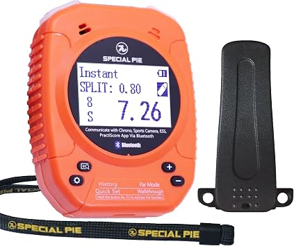 Indesign Shot Timer with Belt Clip - 2025 Upgraded Shot Timer for Shooting Competition, Bluetooth Connect, Ideal for IPSC, IDPA, USPSA