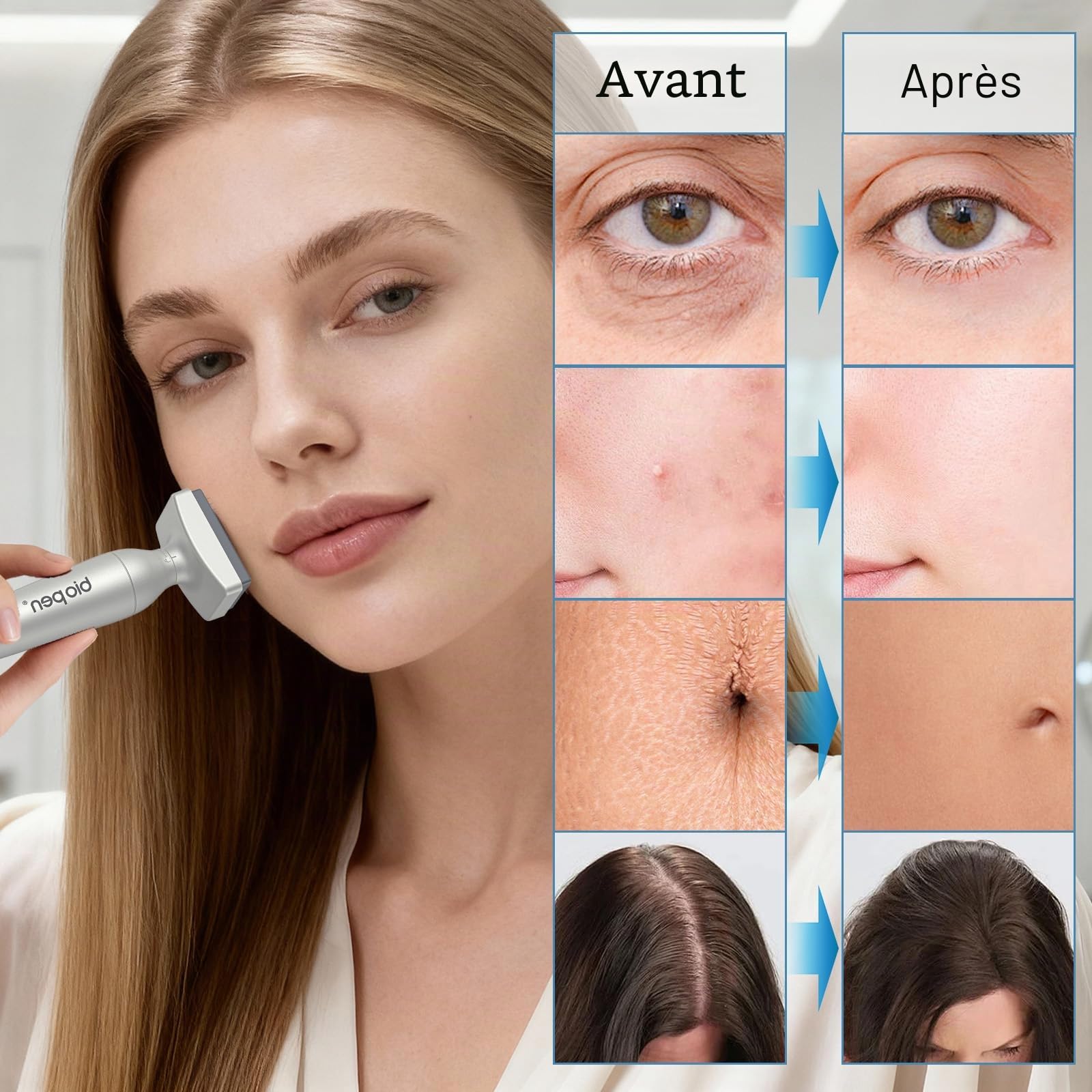 Dr. Pen 2026 Ultima Bio 4 Microneedling Derma Stamp – Système professionnel double action – Aiguilles en titane 120 & 64, réglables de 0 à 3 mm, jusqu'à 60% d'absorption sérique en plus pour la