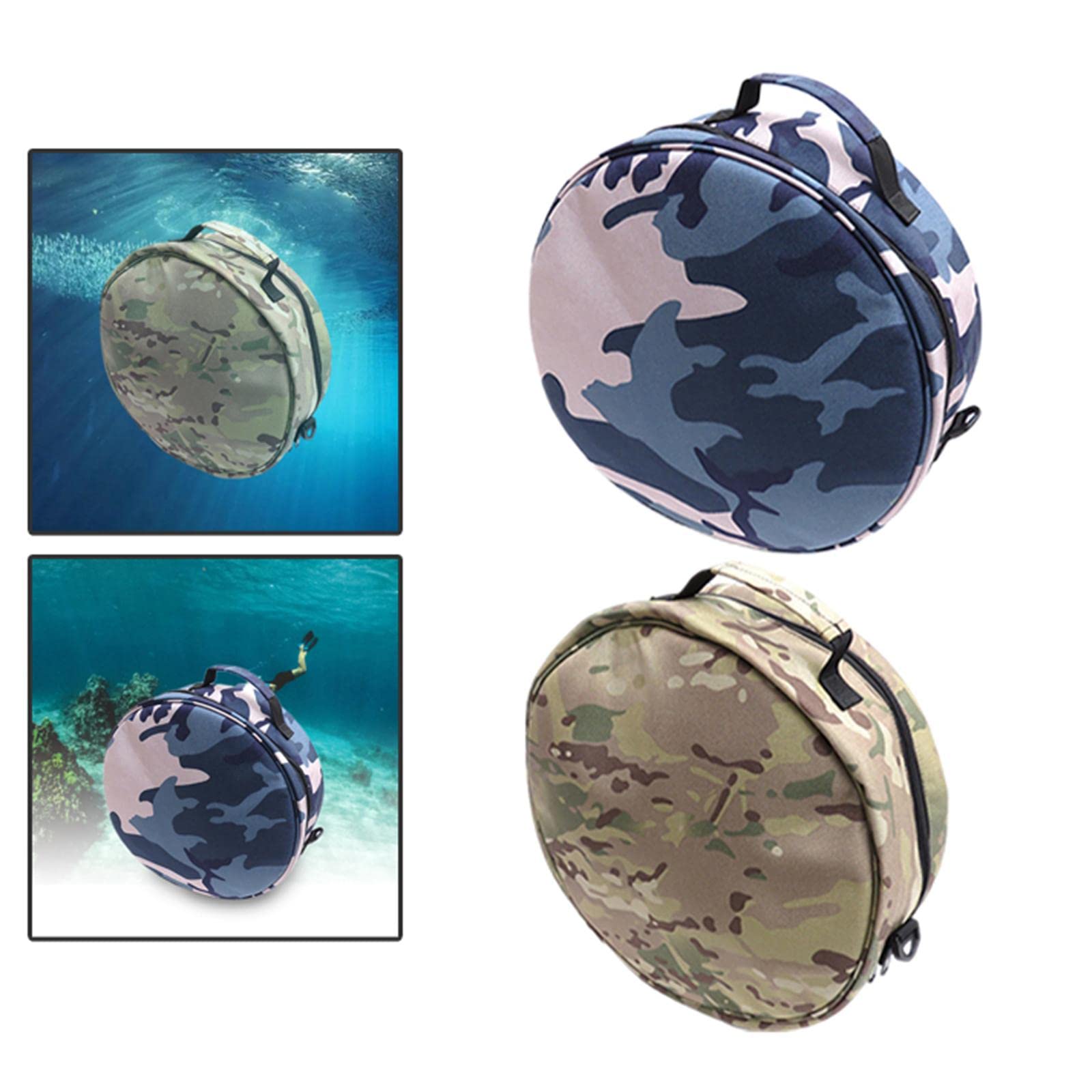Dry Bag Borsa per regolatore da Immersione con Maniglia, Imbottita, con Cerniera, Portatile Zaino Impermeabile(British Camo)