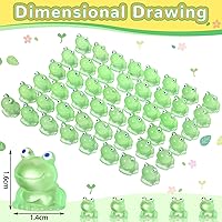 Vista 3 de Chitidr 50 piezas de mini ranas de resina en miniatura, animales que brillan en la oscuridad, pequeñas ranas para jardín, paisaje, micro accesorios