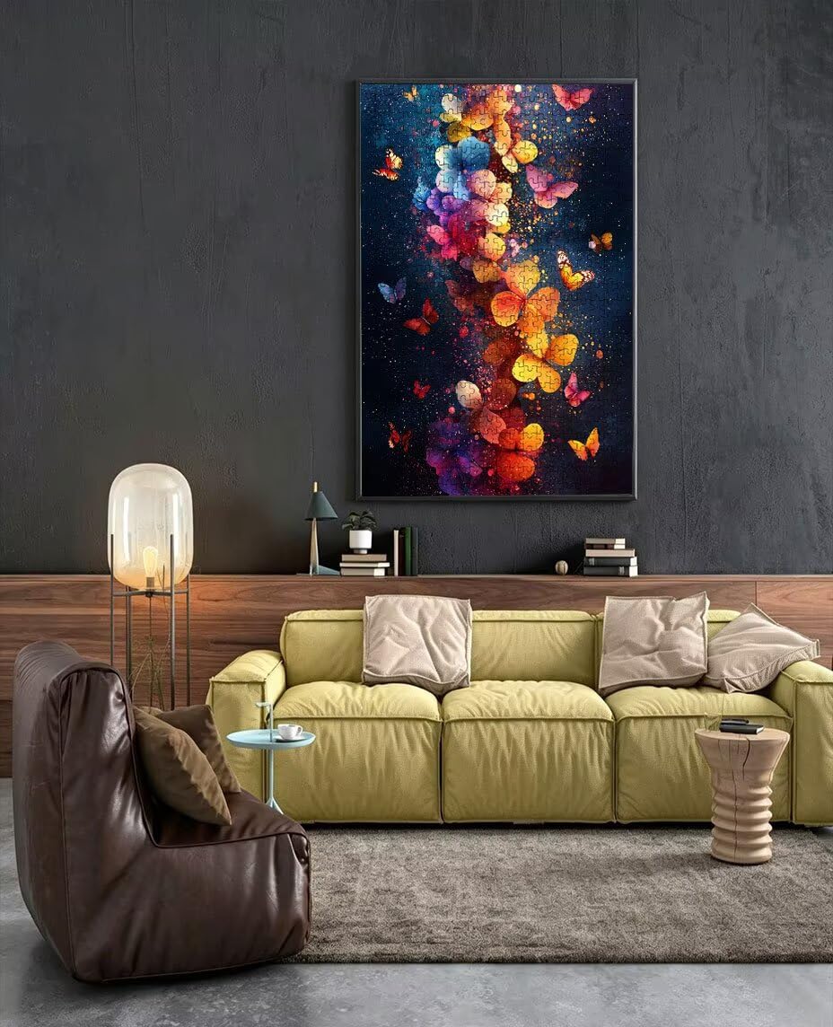 Puzzle 5000 elementów, motyle, kolorowe kwiaty, puzzle dla dorosłych 5000, klasyczne puzzle, gra zręcznościowa, puzzle dla całej rodziny, dekoracja, puzzle, prezenty, BXHZW3-377