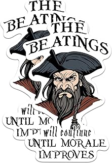 (2 Pack) The Beatings Will Continue Until Morale Improves Magnets - 5" On Longest Side - Premium Magnet - for Cars, Refrigerators, Toolboxes, Lockers - Made in USA - MAG1633
