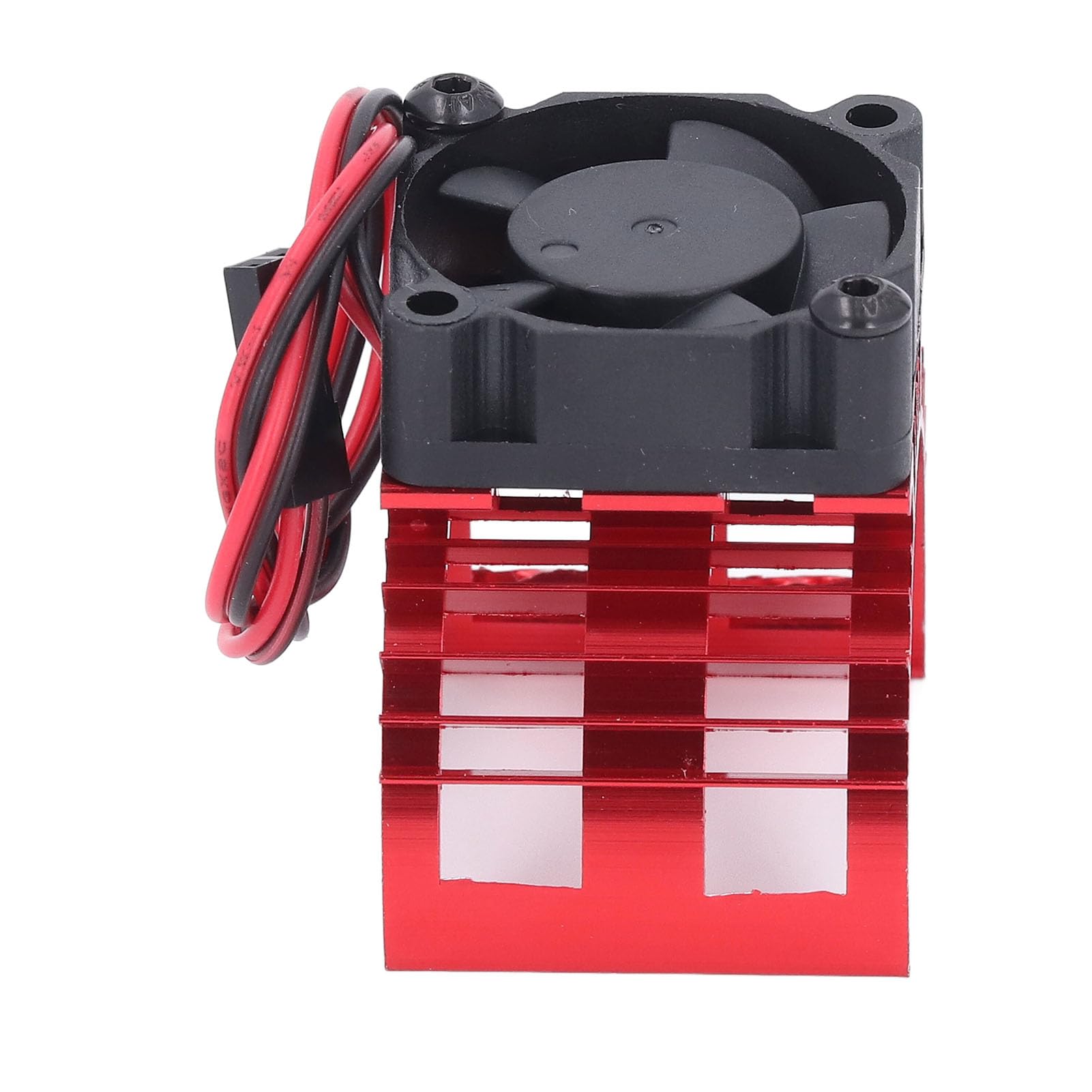 TYTOGE RC Car Motor Cooling Fan with Aluminum Alloy Heatsink for 540 550 3650 3660 3665 Size Brushed Brushless Motors (Red)