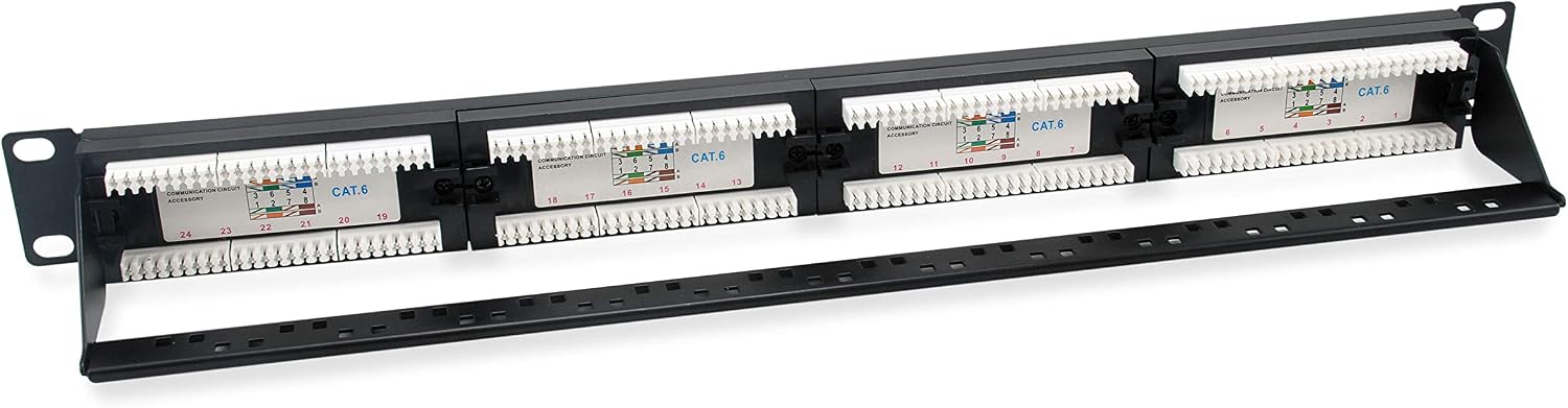 Equip 24-Port Cat.6 Unshielded Patch Panel, Black - Image 3