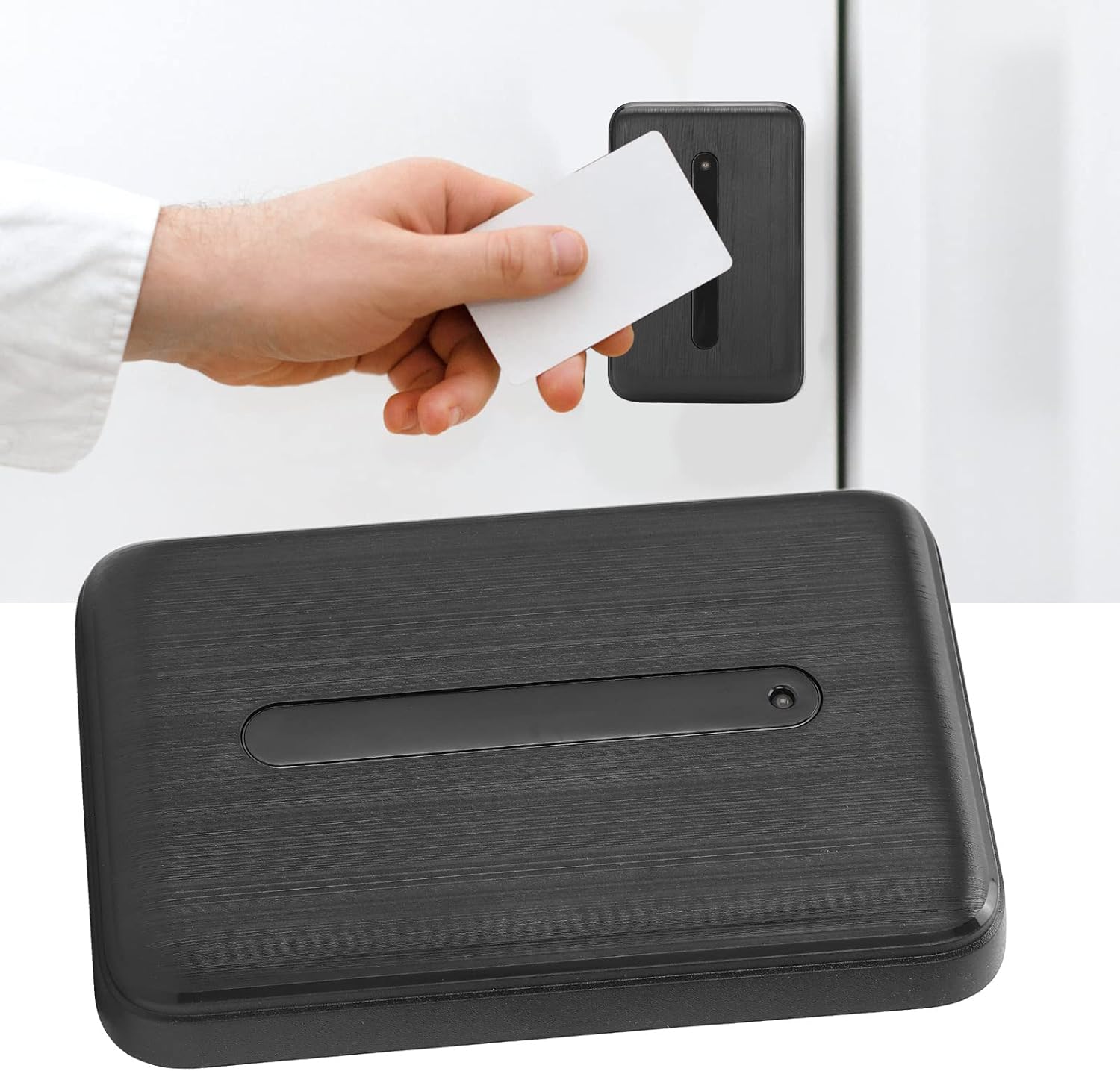 Access Control Card Reader, Dual Frequency WG26 34 IC ID Reader, IP65 ABS Material, Contactless Card Reader for Home Apartment Building, Sensitivity