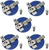 5PCS E10 Mini Bulb E10 Miniature Screw Base Light Bulbs with 5PCS E10 Bulb Holders for Simple Circuits Experiment, 1.5V 0.3A