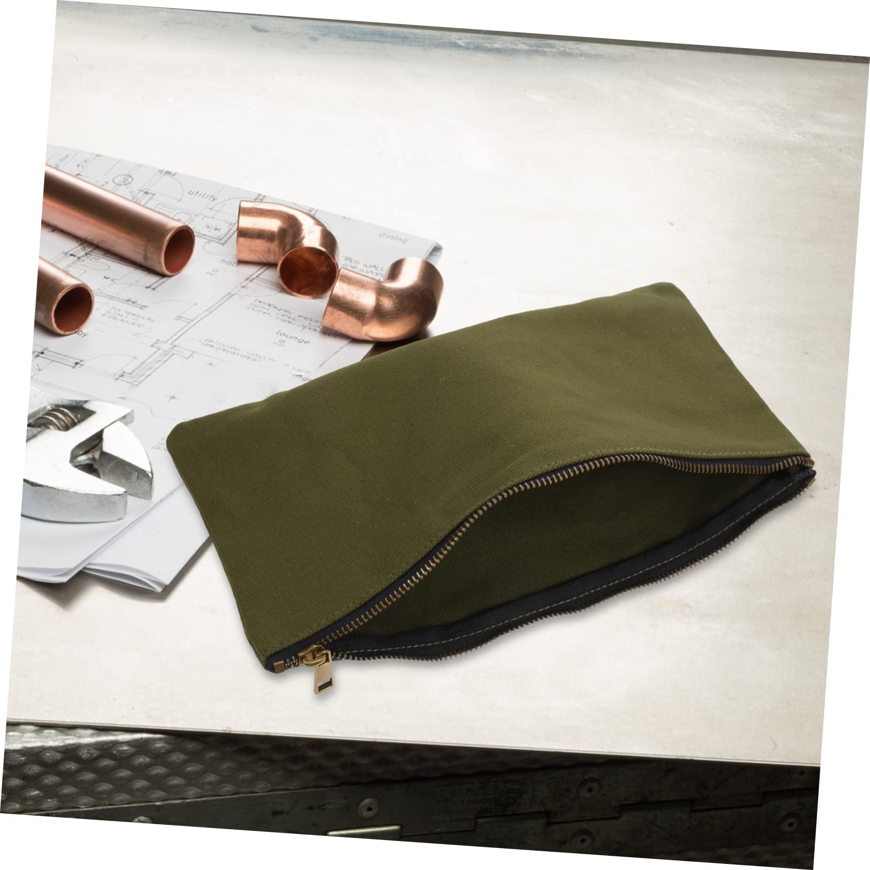 Pochette à Outils en Toile à Fermeture Éclair, 4 Pièces
