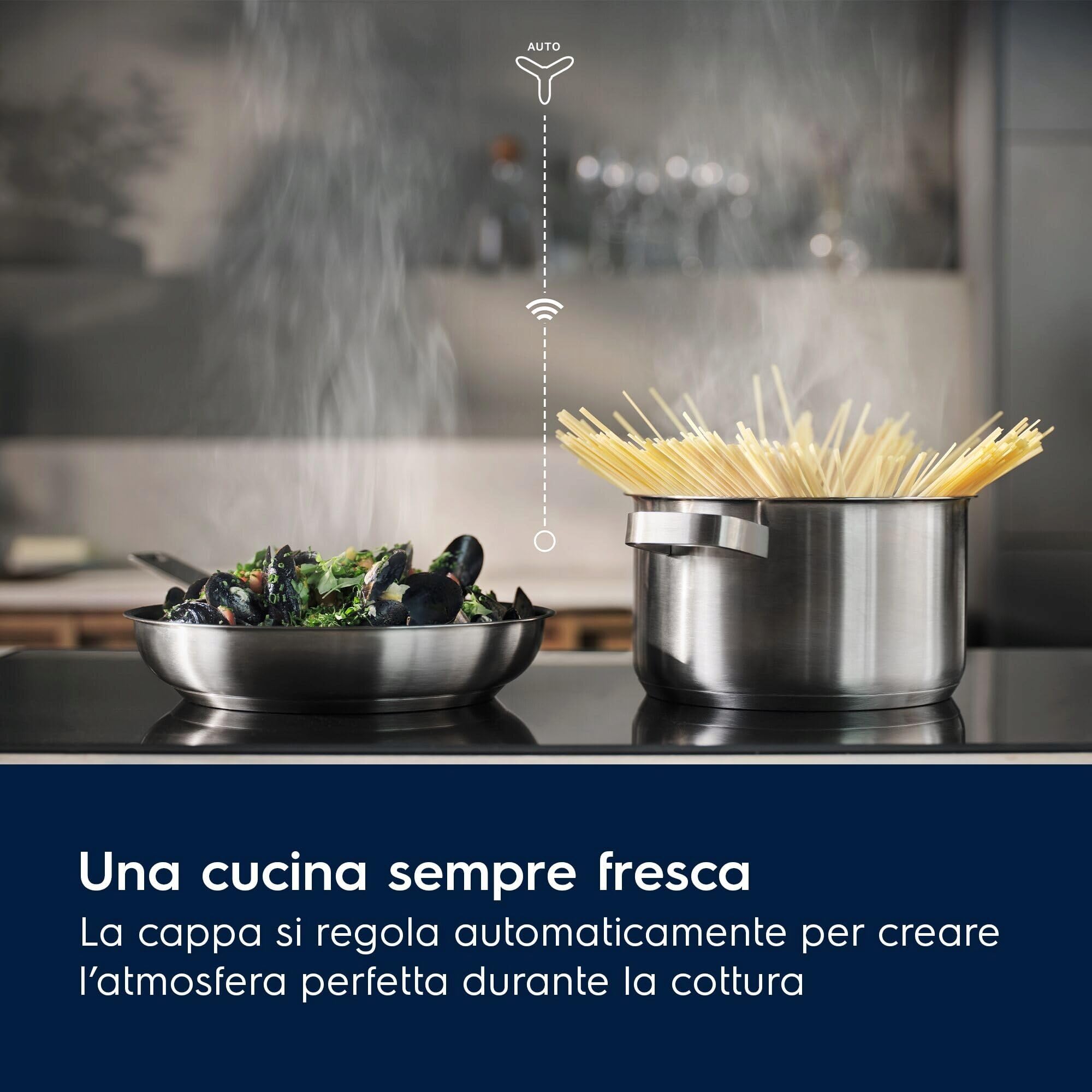 Electrolux Piano Cottura Induzione da Incasso, KIS62453I, 60 cm, Serie 700, 4 Fuochi, Zona Combinata Flessibile, Funzione Hob2Hood, SenseBoil, Comandi Slider Touch, Funzione Sicurezza Bambino