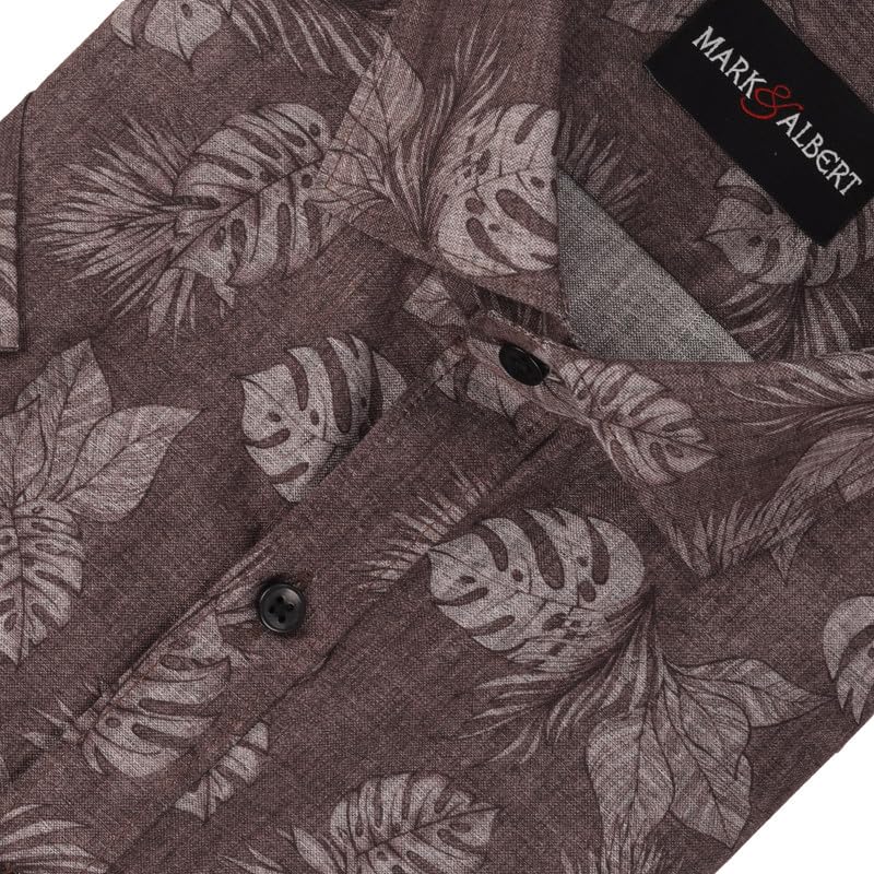 Image of MARK & ALBERT Men's 100% Cotton Half Sleeves Slim Fit Mens Shirt