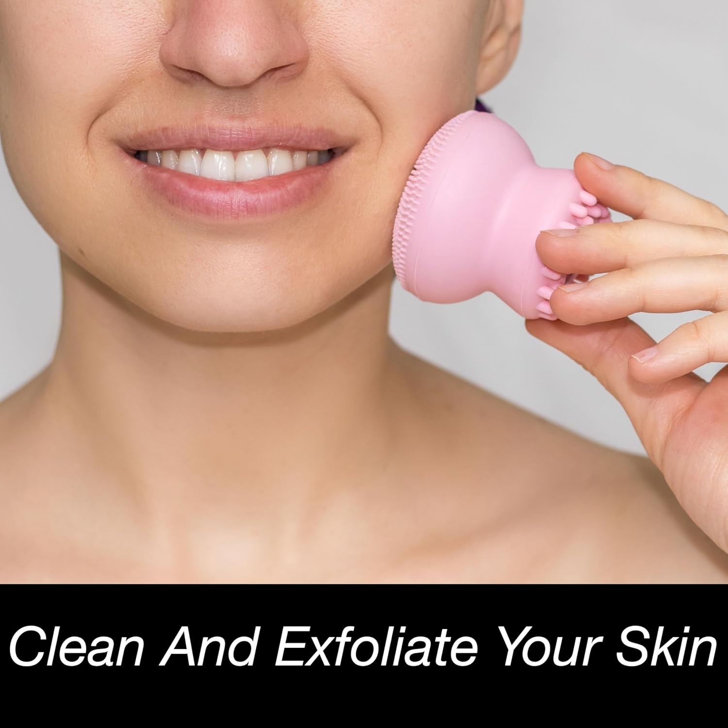 Mini Face Silicone Brush - Face Cleansing Brush, Gentle Exfoliator & Massager for All Skin Types - Deep Pore Cleansing & Makeup Removal - Image 5