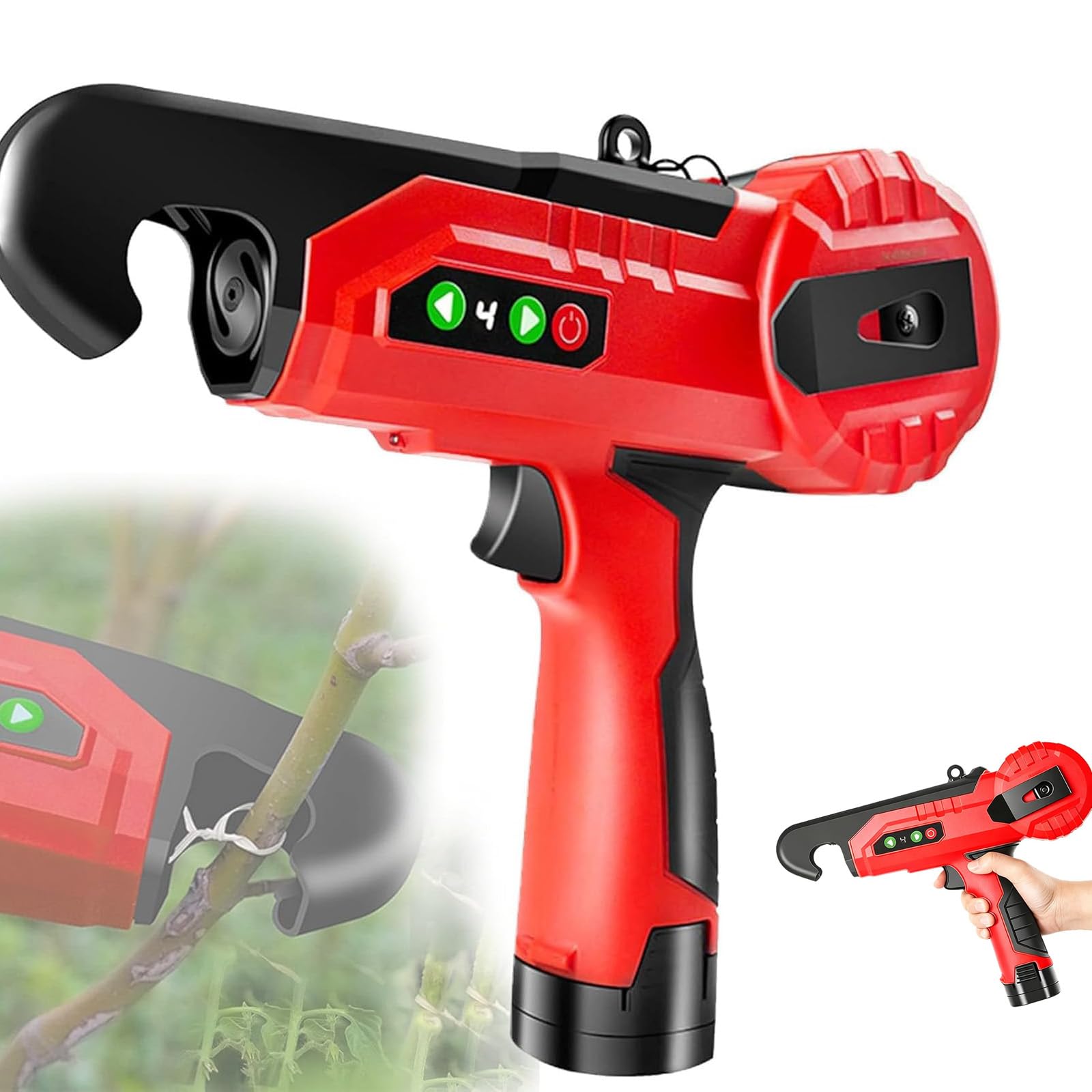 Atadora eléctrica de viñedos con 4 velocidades para jardín