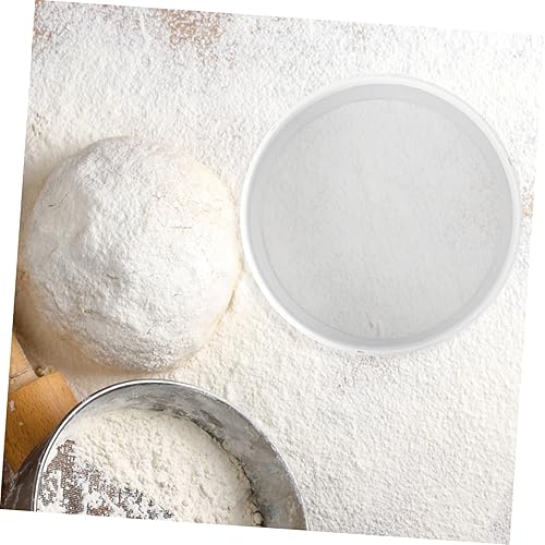 Miniatura 7 de 1 colador redondo de acero inoxidable de malla fina para hornear uso en cocina y cocinar tamiz de harina color blanco herramienta de cocina
