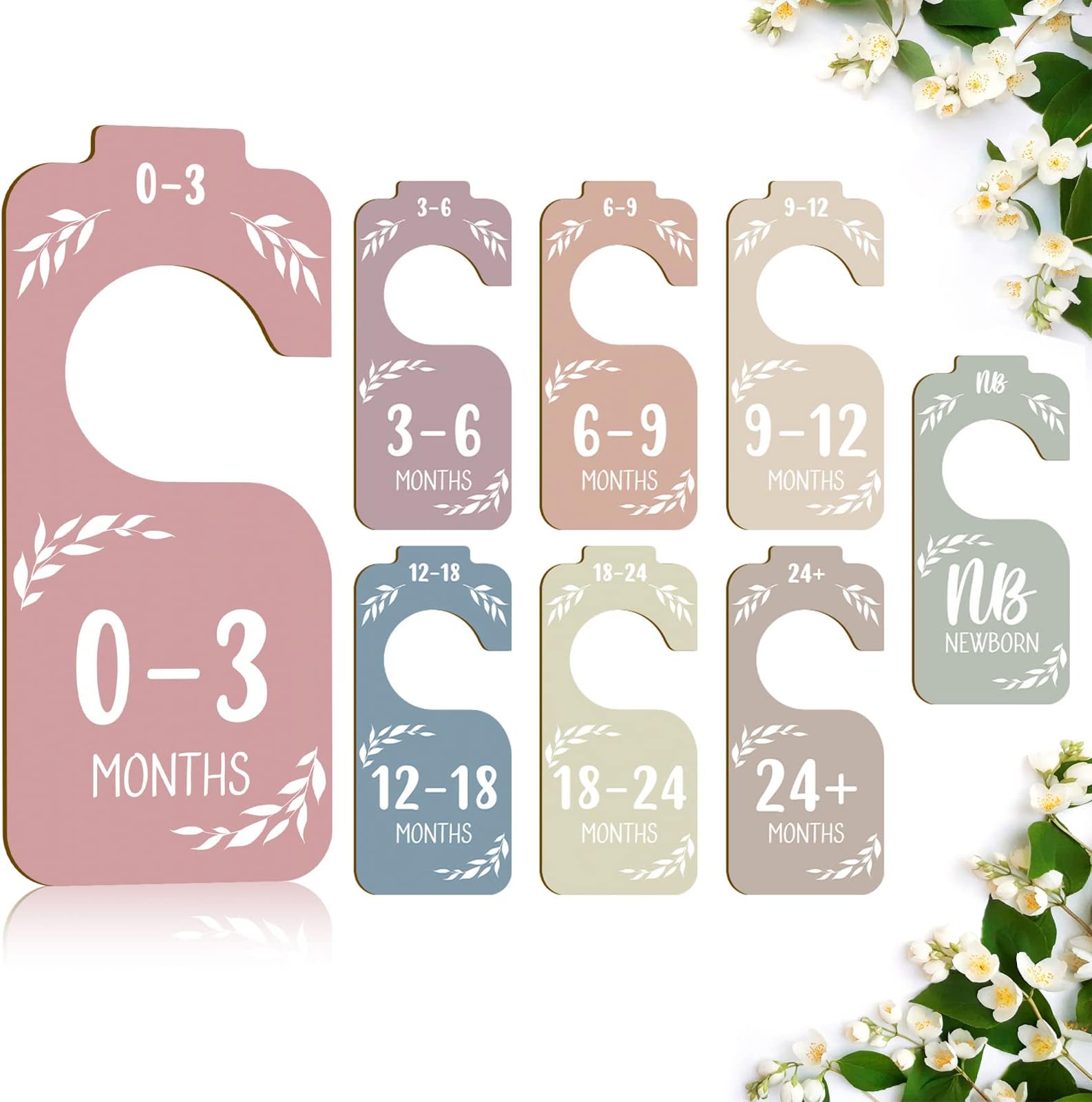 Wooden Baby Closet Dividers for Baby Clothes Organizer,Colorful Baby Closet Organizer For Nursery Decor,Baby Clothes Dividers For Closet Size Hangers for New Mom Dad Parents