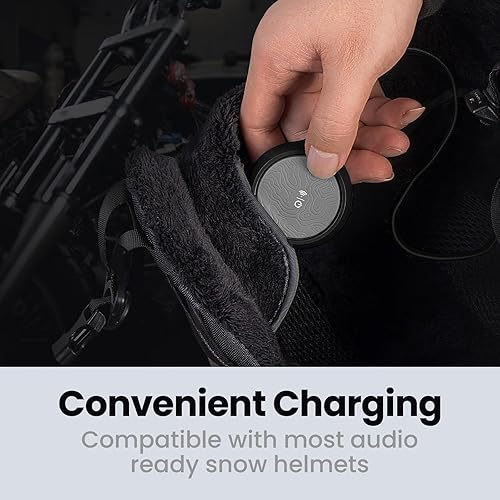 Miniatura 4 de OutdoorMaster Casco de esquí inalámbrico Bluetooth 5.0 con chip de altavoz HD compatible con casco listo para audio con micrófono integrado para