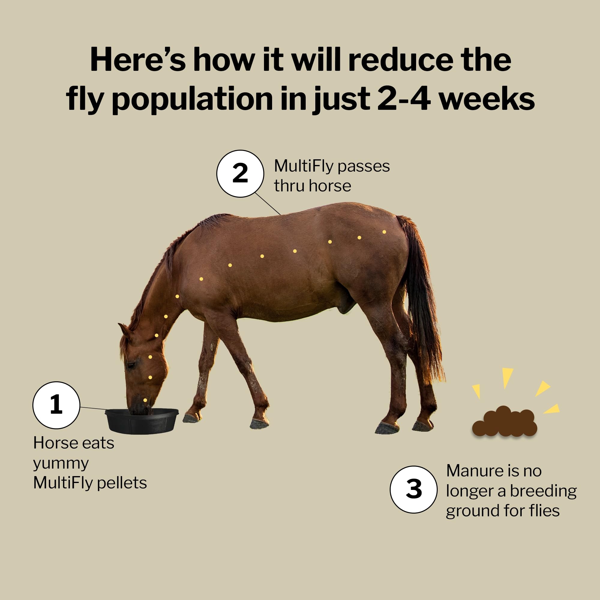 Formula 707 MultiFly - Pellets de Control de Moscas para Caballos - Reducción de población de Moscas Sabrosa y Segura (Cubo de 10 Libras)