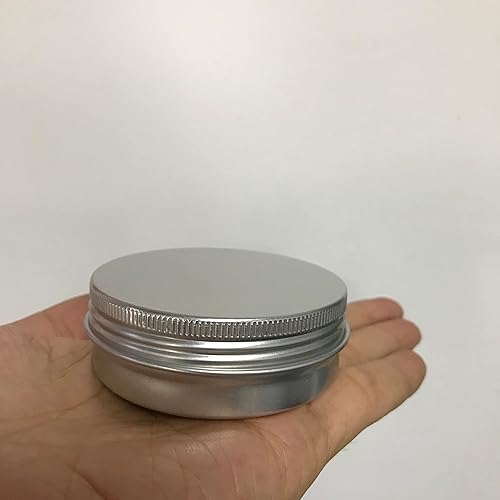 Miniatura 7 de Paquete de 24 latas redondas de aluminio con tapa de rosca (2 onzas2.0fl oz), recipientes de metal con tapa de rosca para bálsamo labial,