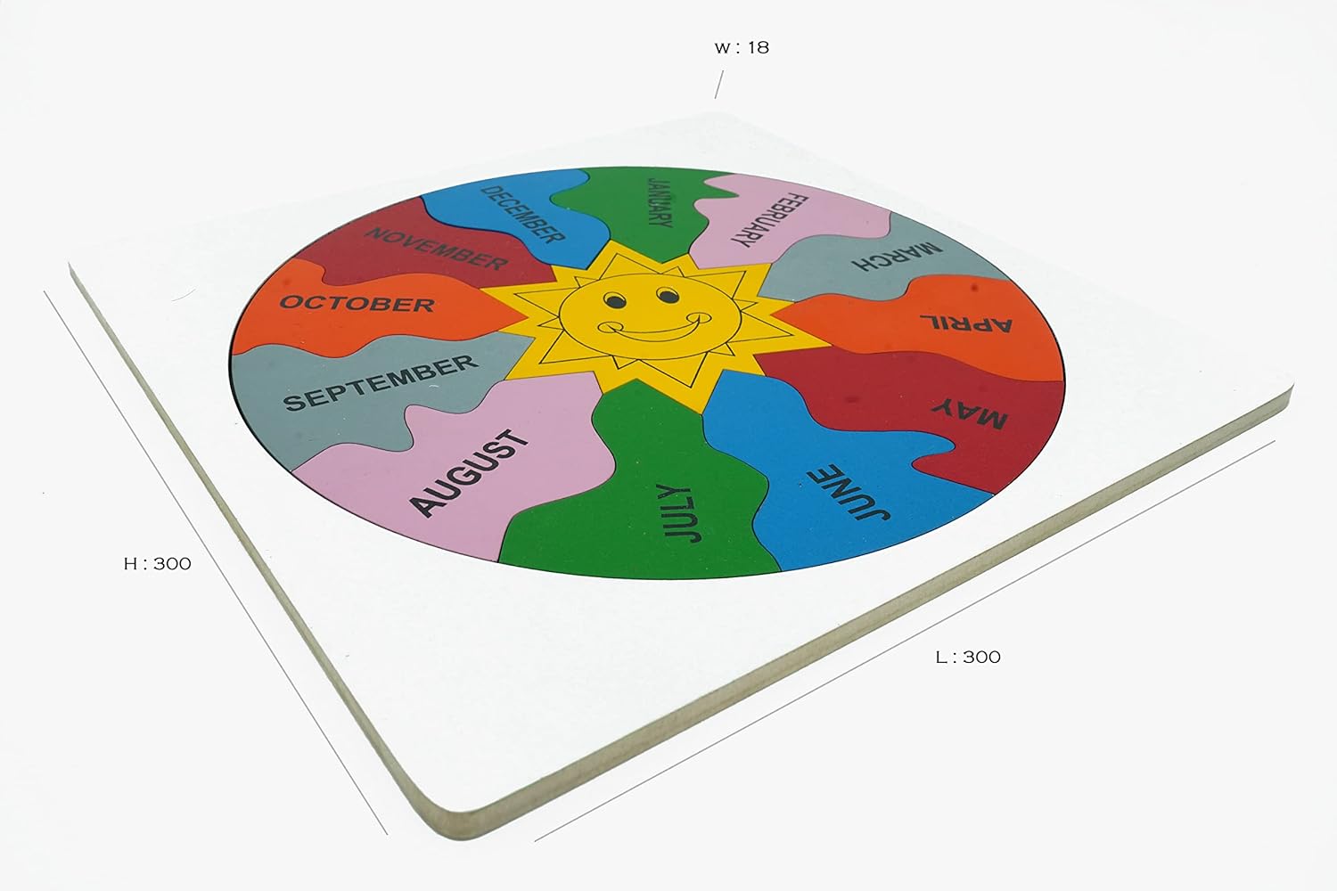 Tantrums Preschool Calendar 12 Months in Year Puzzle Set with Knobs for Months Learning | Education Puzzle Learning Aid for Kids (Multicolor 12 Pieces) Tantrums Preschool Calendar 12 Months in Year Puzzle Set with Knobs for Months Learning | Education Puzzle Learning Aid for Kids (Multicolor 12 Pieces)