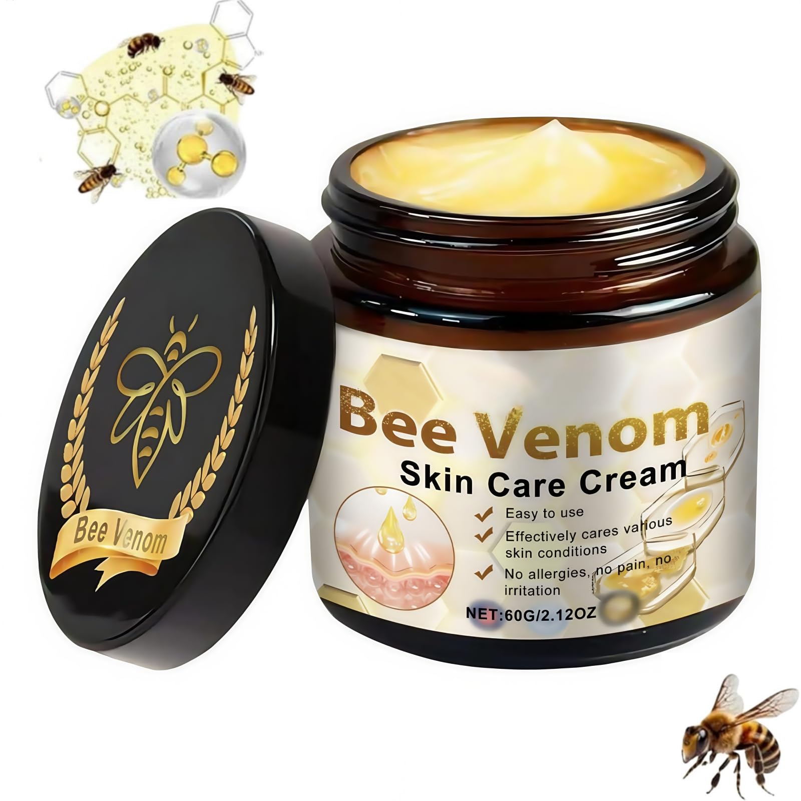 Bienengift Komplettcreme – Anti-Falten Creme, Feuchtigkeitsspendend, Für Alle Hauttypen, 60 G