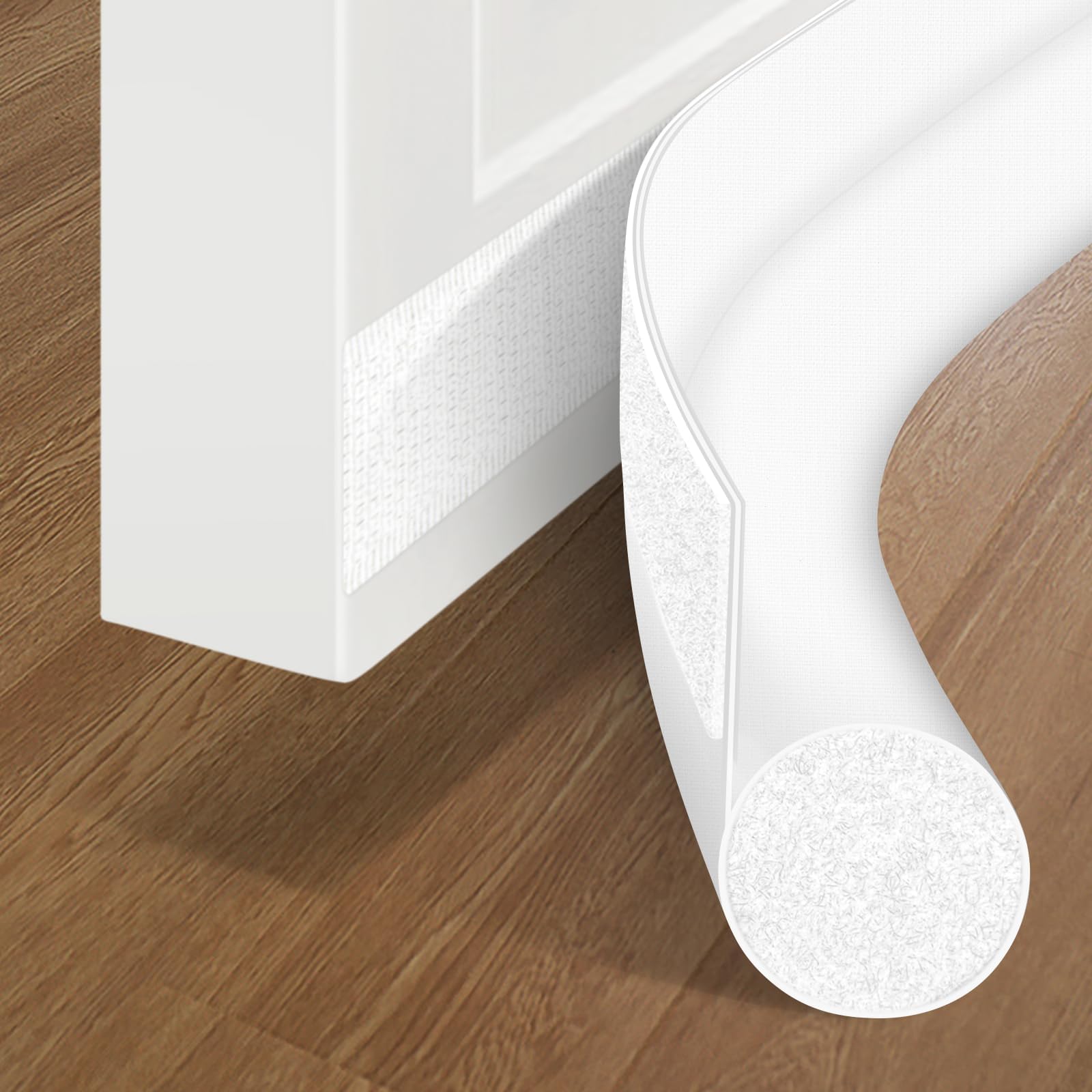 MAXTIDHuge Door Draft Stoppers for Bottom of Door 36 Inch Under Door Gap Filler Bottom Door Seal Strip White Door Sweeps Insulation for Exterior/Interior Doors Reduce Noise, Air, Smell Crack Blocker