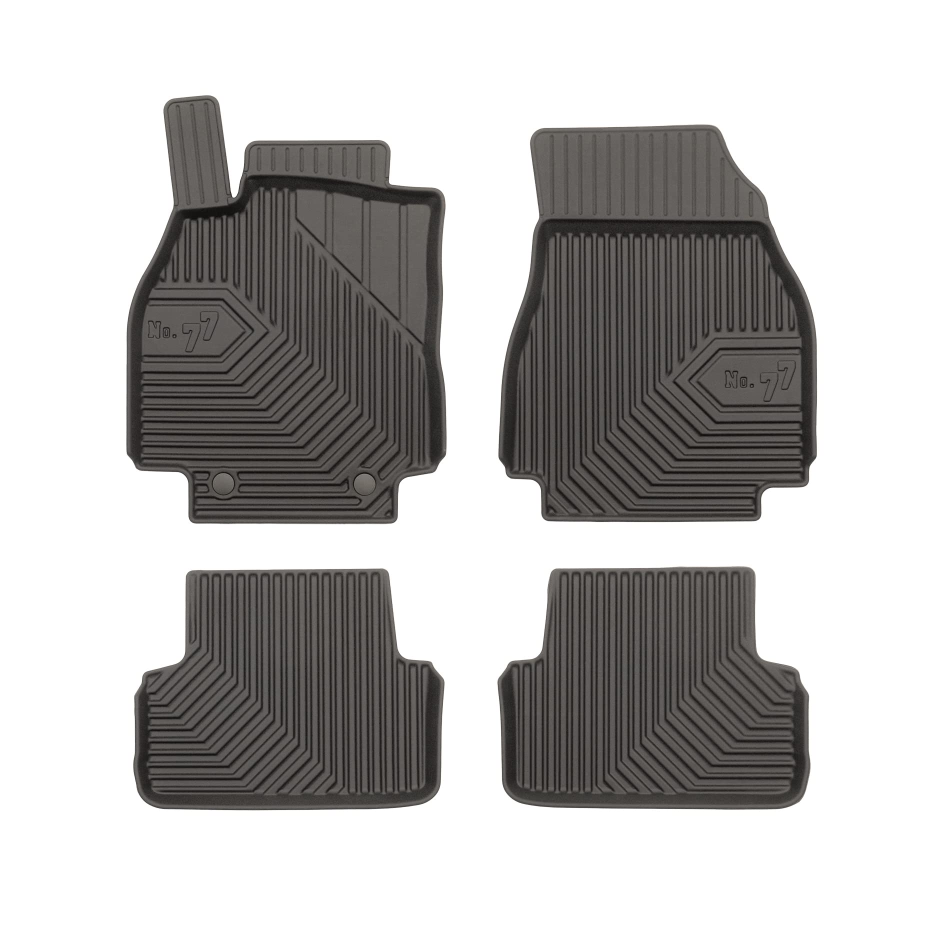 FROGUM No.77 Alfombrillas para Coche Alfombras para Renault Megane II 2002-2008 | Borde Alto | para Todo el año | Tamaño
