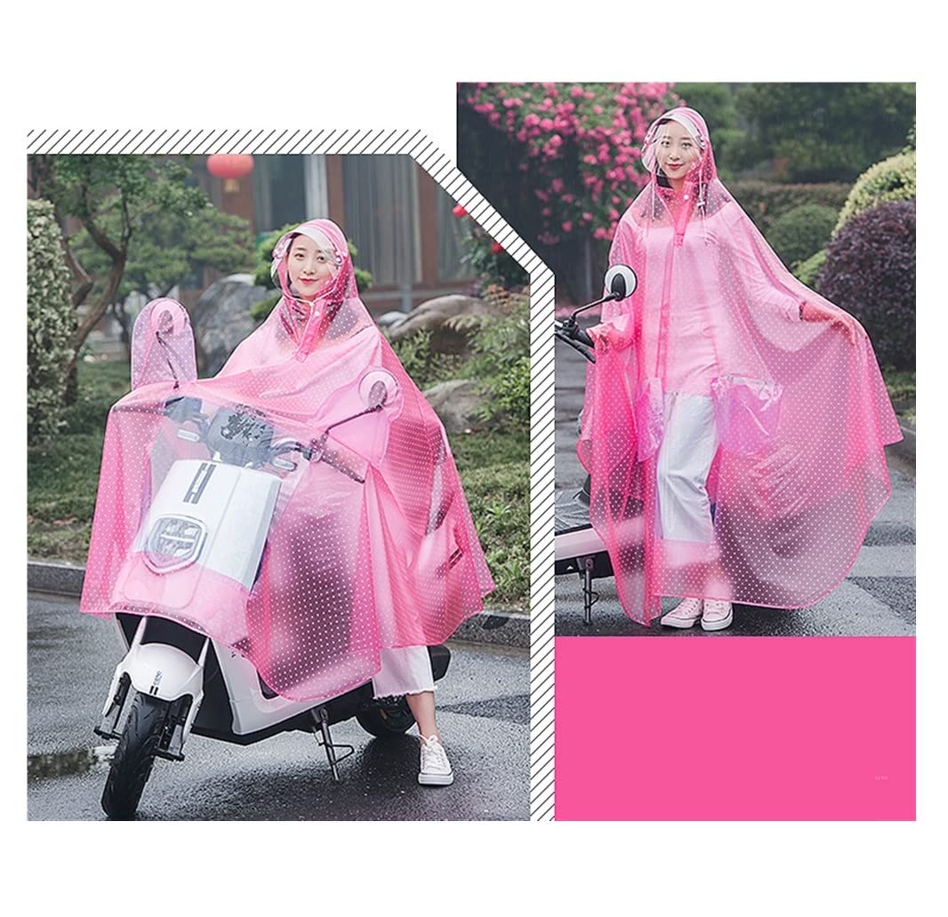 TIANCONGYUN Lot de 2 Ponchos de Pluie Transparents Réutilisables TIANCONGYUN Lot de 2 Ponchos de Pluie Transparents Réutilisables